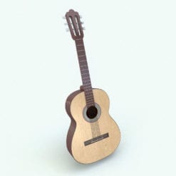 Revit Family / 3D Model - Guitar Rendered in Revit