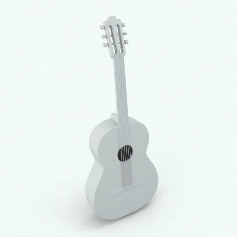Guitar 3D Model | BlackBee3D | Revit families - 3D Models and more