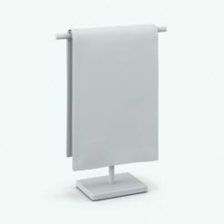 Revit Family / 3D Model - Hand Towel Holder Minimalistic Perspective