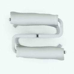 Revit Family / 3D Model - Hand Towel Holder Stand Curves Top View