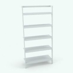 Revit Family / 3D Model - Lean Against Wall Bookshelf Perspective