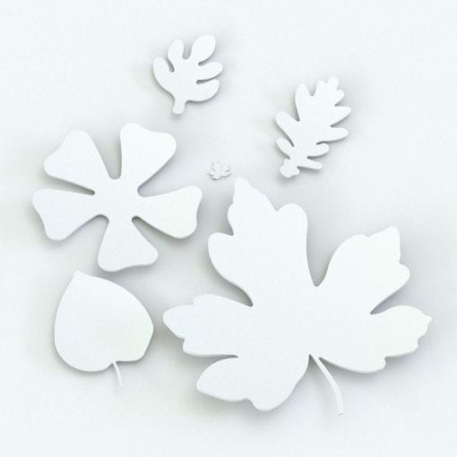 Revit Family / 3D Model - Leaves Wall Decoration Variations