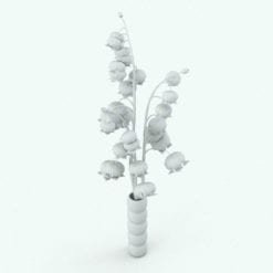 Revit Family / 3D Model - Lily of the Valley Perspective
