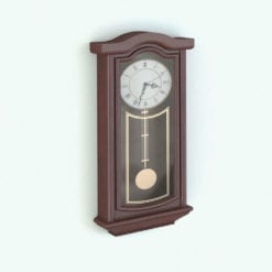 Revit Family / 3D Model - Mahogany Pendulum Clock Rendered in Revit