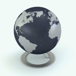 Revit Family / 3D Model - Minimalistic World Globe Rendered in Revit