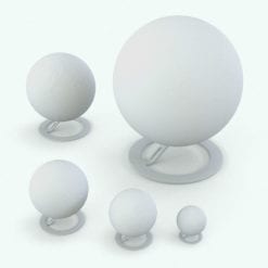 Revit Family / 3D Model - Minimalistic World Globe Variations