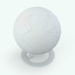 Revit Family / 3D Model - Minimalistic World Globe Perspective