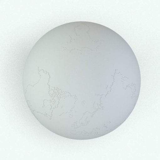 Revit Family / 3D Model - Minimalistic World Globe Top View