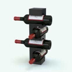 Revit Family / 3D Model - Modern Wine Rack Tower Rendered in Revit