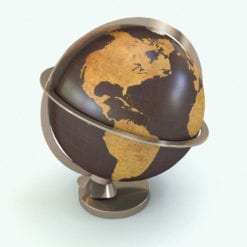 Revit Family / 3D Model - Modern World Globe Rendered in Revit
