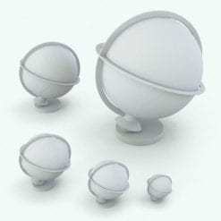 Revit Family / 3D Model - Modern World Globe Variations