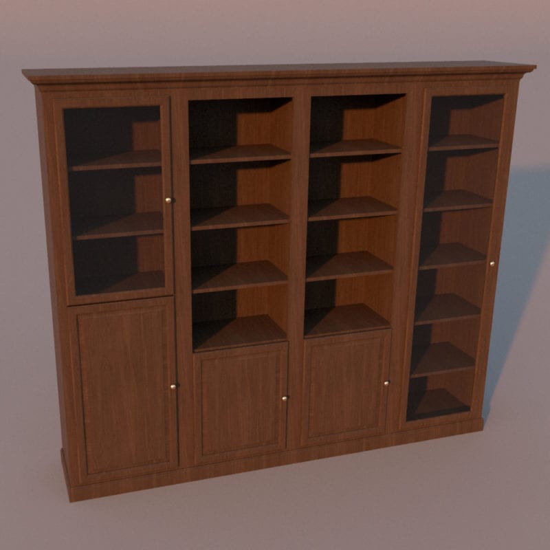 Modular Bookshelf With or Without Doors | Revit Family | BlackBee3D