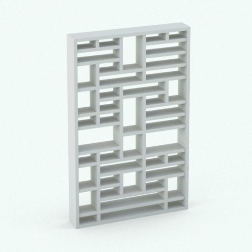 Revit Family / 3D Model - Mondrian Space Divider Perspective