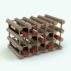 Revit Family / 3D Model - Octagonal Supports Wine Rack Rendered in Revit