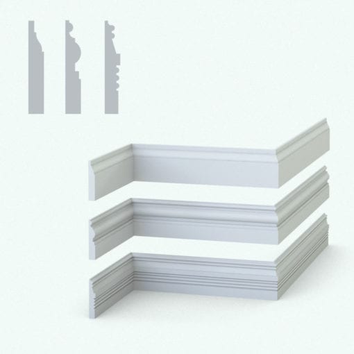 Revit Family / 3D Model - Baseboards Pack 6 Main