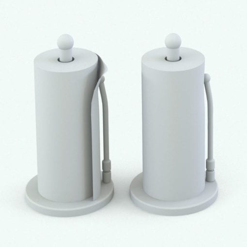 Revit Family / 3D Model - Paper Towel Holder With Spring Arm Variations