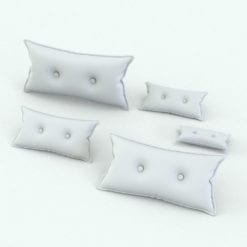 Revit Family / 3D Model - Rectangular Cushion 2 Buttons Variations