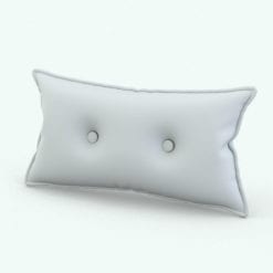 Revit Family / 3D Model - Rectangular Cushion 2 Buttons Perspective