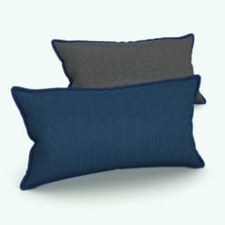 Revit Family / 3D Model - Rectangular Cushion With Piping Rendered in Revit
