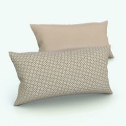 Revit Family / 3D Model - Rectangular Cushion Rendered in Revit
