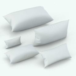 Revit Family / 3D Model - Rectangular Cushion Variations