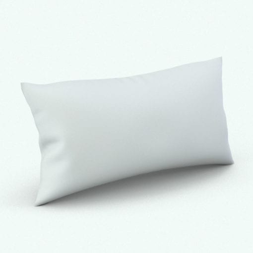 Revit Family / 3D Model - Rectangular Cushion Perspective