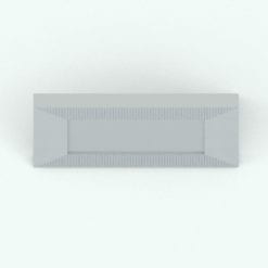 Revit Family / 3D Model - Ribbed Picture Frame Top View