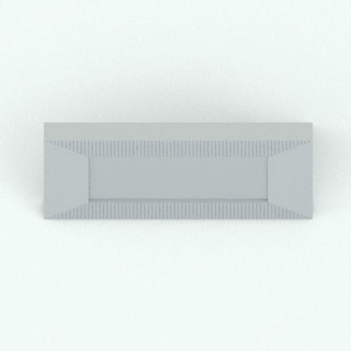 Revit Family / 3D Model - Ribbed Picture Frame Top View