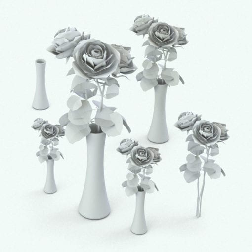 Revit Family / 3D Model - Rose Variations