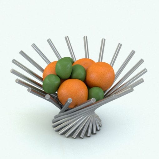 Revit Family / 3D Model - Rotation Fruit Bowl Rendered in Revit