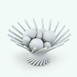 Revit Family / 3D Model - Rotation Fruit Bowl Perspective