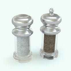 Revit Family / 3D Model - Salt and Pepper Shaker Grinder Rendered in Revit