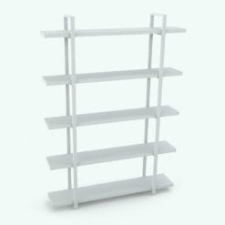 Revit Family / 3D Model - Shelves Bookshelf Perspective