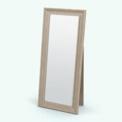 Revit Family / 3D Model - Simple Standing Mirror Rendered in Revit