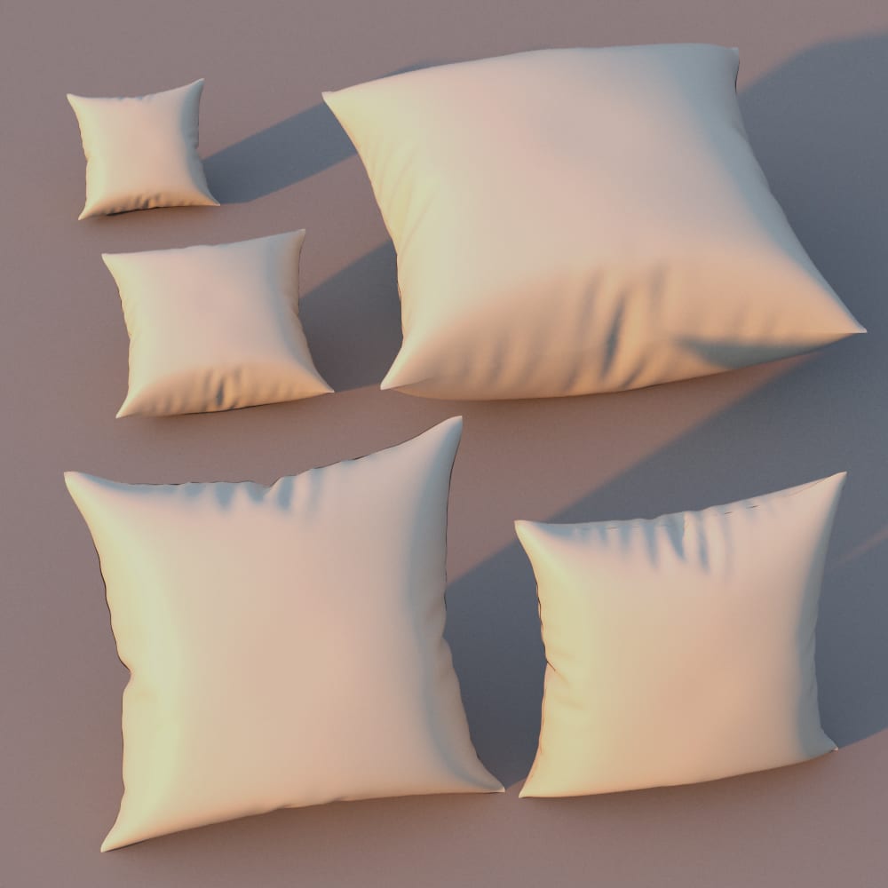 square cushion - euro pillow revit family blackbee3d