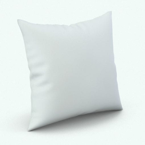 Revit Family / 3D Model - Square Cushion Euro Pillow Perspective