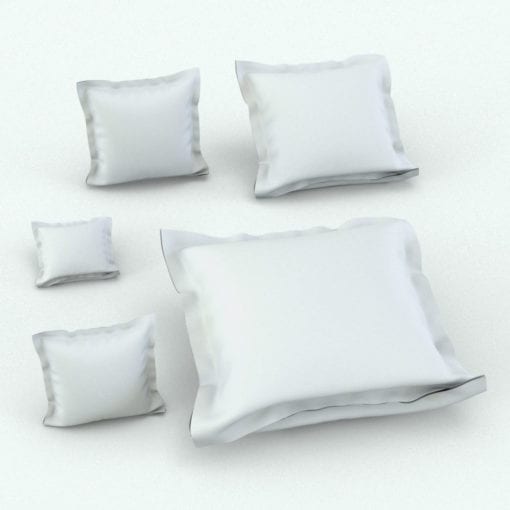 Revit Family / 3D Model - Square Cushion Flaps Variations