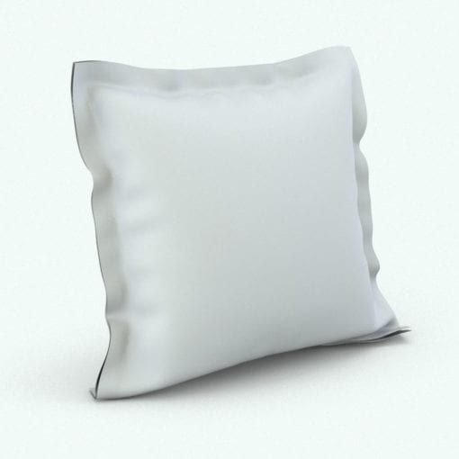 Revit Family / 3D Model - Square Cushion Flaps Perspective