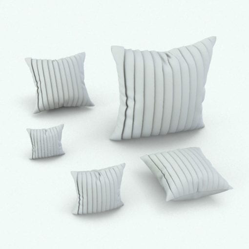 Revit Family / 3D Model - Square Cushion Folded Variations
