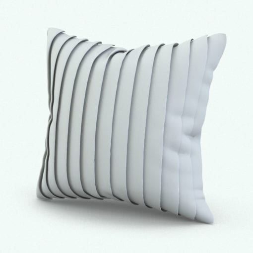 Revit Family / 3D Model - Square Cushion Folded Perspective