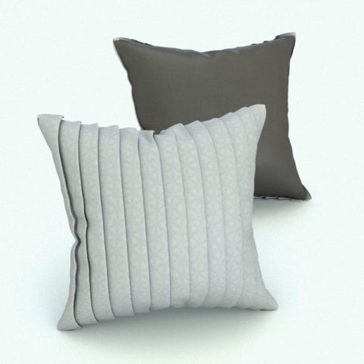 Revit Family / 3D Model - Square Cushion Folded Rendered in Revit