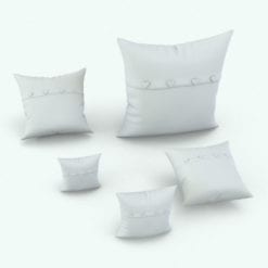 Revit Family / 3D Model - Square Cushion Heart Buttons Variations