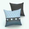 Revit Family / 3D Model - Square Cushion With Middle Buttons Rendered in Revit