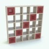 Revit Family / 3D Model - Square Grid Bookshelf Rendered in Revit