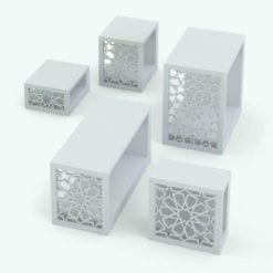 Revit Family / 3D Model - Star Pattern Living Room Tables Set Variations 2