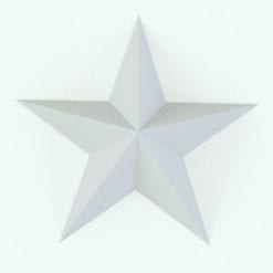 Revit Family / 3D Model - Stars Wall Decoration Perspective