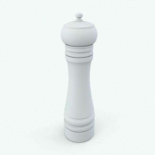 Revit Family / 3D Model - Tall Salt and Pepper Grinder Perspective