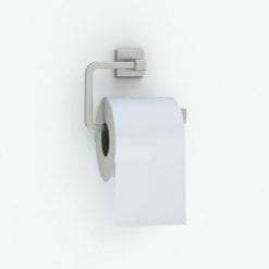 Revit Family / 3D Model - Toilet Paper Holder Rectangular Rendered in Revit