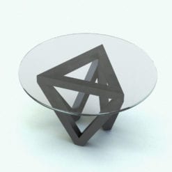 Revit Family / 3D Model - Triangular Multipurpose Table Rendered in Revit