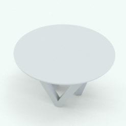 Revit Family / 3D Model - Triangular Multipurpose Table Perspective